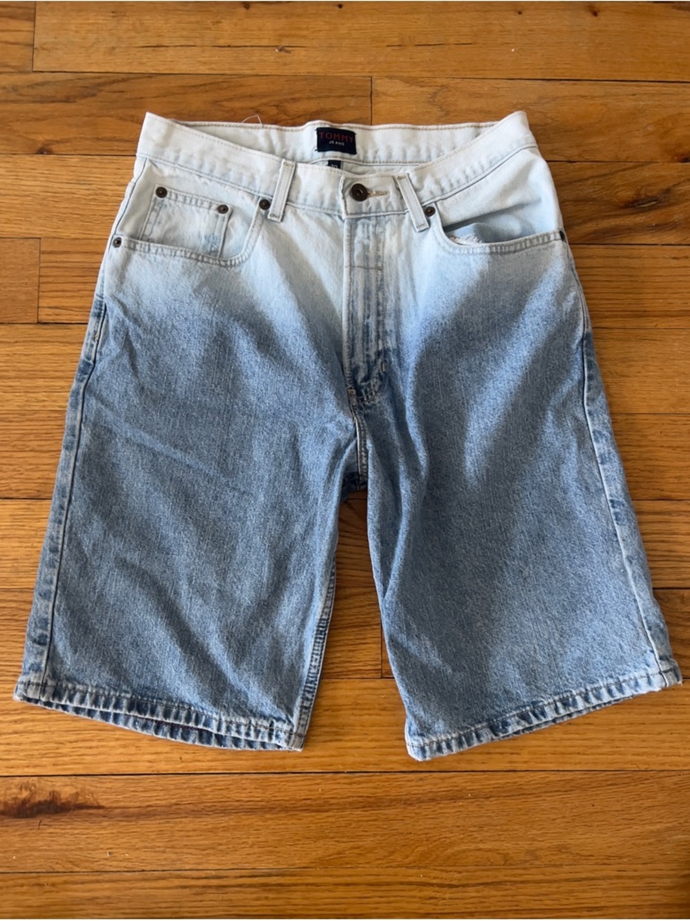 Tommy Hilfiger Men's Two-Tone Light & Medium Blue Denim Shorts